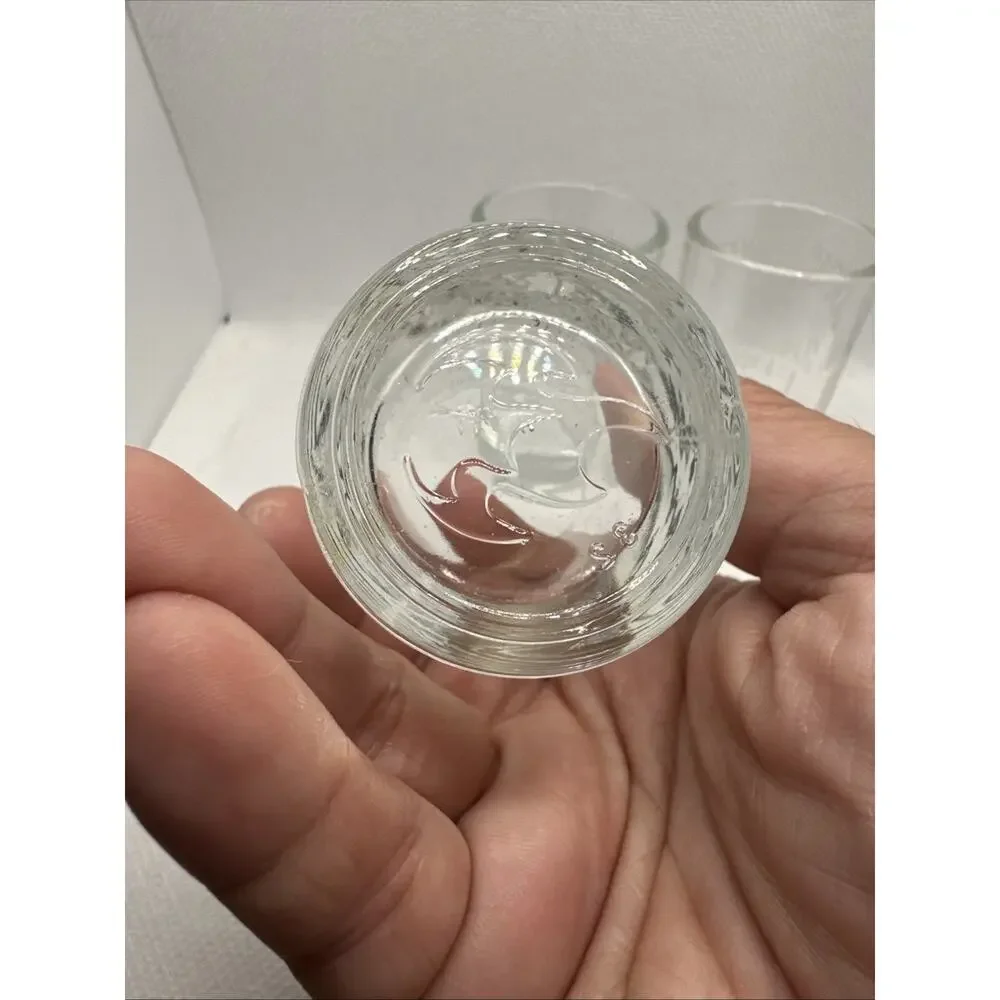 Jack Daniel's Tennessee Fire Shot Glasses Clear Lot of 3